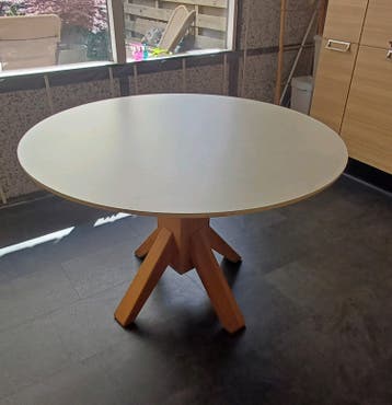 Nieuw tafelblad keramiek lichte marmer wit look 120 cm