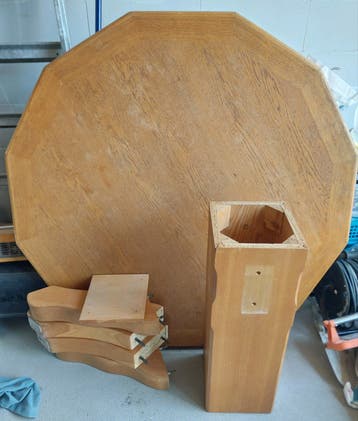 Twaalf-hoekige tafel 110cm doorsnee
