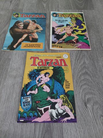3x Vintage TARZAN comics