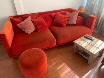 IKEA Stockholm bank (2017) met poef - Rood