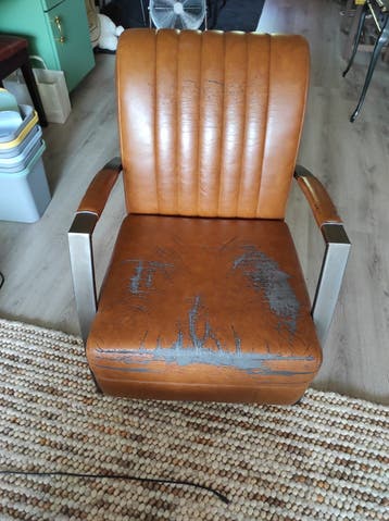 Vintage Cognac Leren Fauteuil