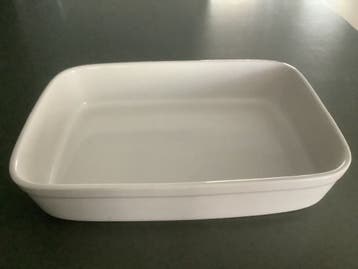 Gratis: Witte ovenschaal 35x25 cm (nieuw!)