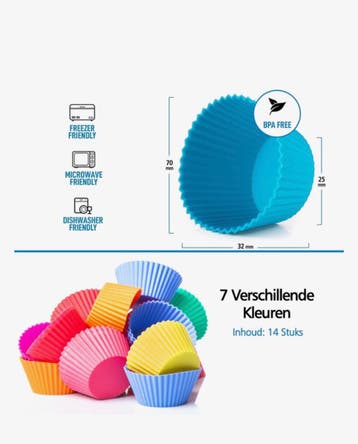 Gratis herbruikbare cupcake vormpjes per direct op te halen️