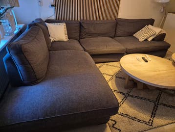 Comfortabele Hoekbank - Grijs Stof