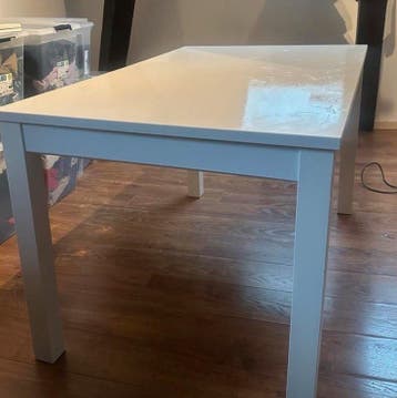 Witte tafel - 130x80x74 cm