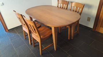 Eiken 5-delige eethoek