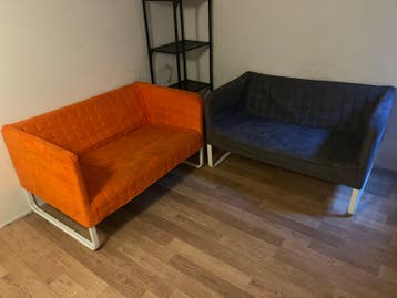 GRATIS Set van 2 bankjes - Oranje en Grijs