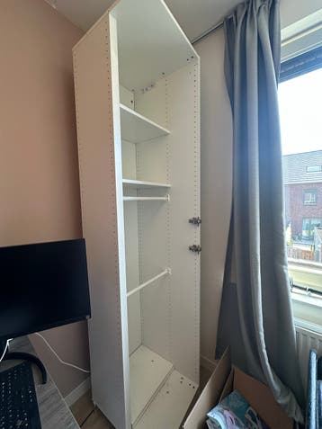 GRATIS! IKEA PAX Hoekkast met 4 planken, wit, 53x58x236 cm
