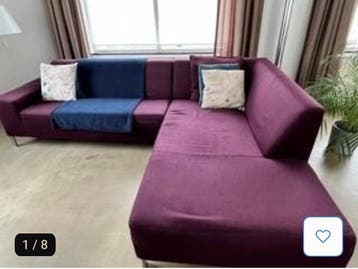 Comfortabele hoekbank met lichte beschadiging