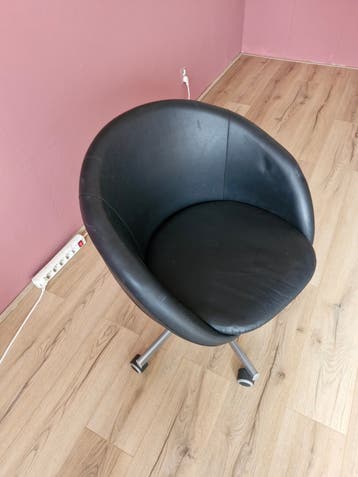 Te koop bureaustoel zwart leer