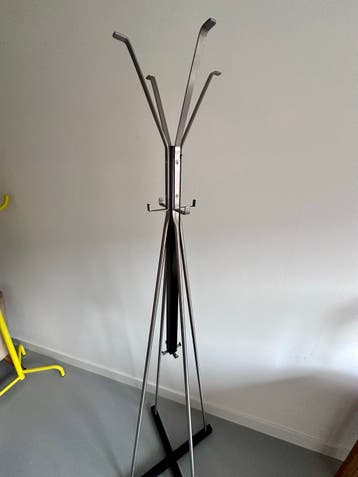 IKEA TJUSIG staande kapstok zwart/rvs - 193 cm