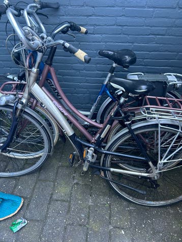 Drie fietsen - Batavus en Giant