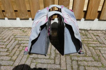 dubbele fietstassen set met een ruime inhoud.