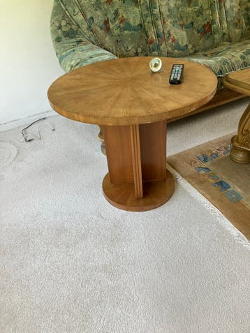 Vintage houten salontafel, rond