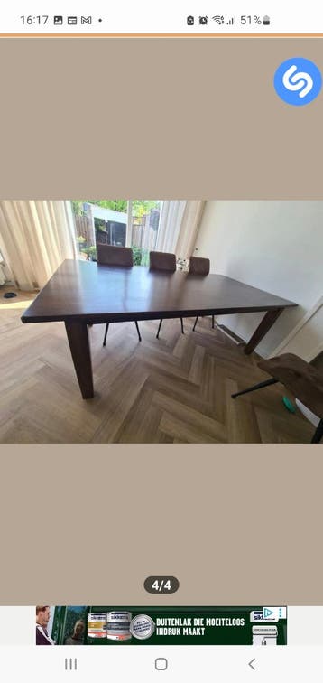 Gratis op te halen bruine eetkamer tafel 220 x 110 cm
