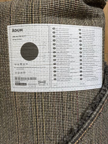 IKEA ÅDUM Vloerkleed - Antraciet, 195 cm