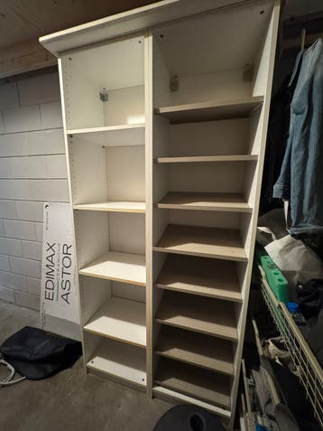 2 IKEA  open kasten, wit, gratis ophalen