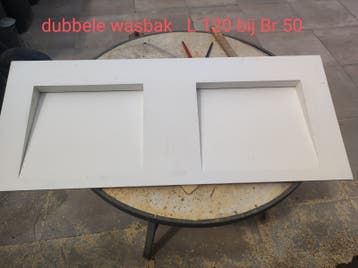 Dubbele wasbak L 120 bij Br 50
