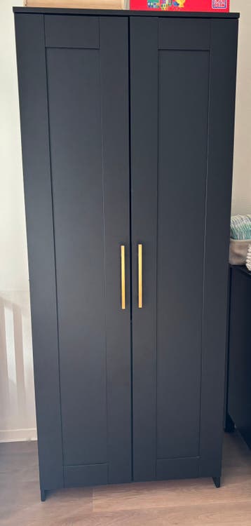 MALM BRIMNES zwart kleding kast GRATIS AFHAAL!