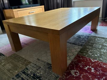 Massief eiken salontafel