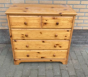 Gratis grenen ladenkastje 5 lades