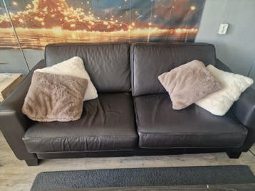 Comfortabele bruine tweezitsbank