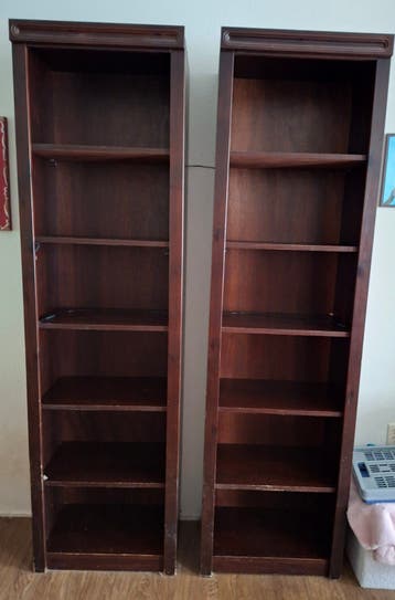 GRATIS: 2 Koloniale Boekenkasten met Verlichting