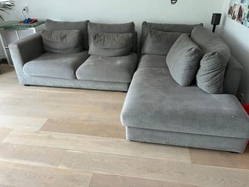 2-zits met loungebank 'Kiss' in Greystone - Hoezen vervangen