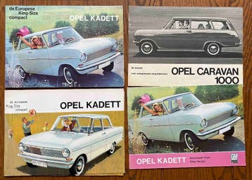 Originele Opel Kadet folders en Opel Rekord