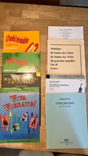 8 vioolboeken, gratis