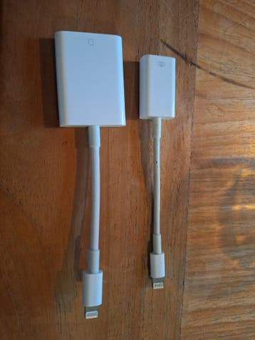Apple Lightning to USB adapters