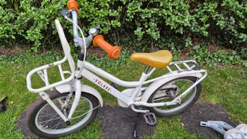 Volare kinderfiets wit met zijwieltjes