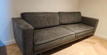 Lederen bank antraciet **GRATIS**