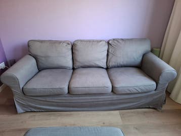 IKEA Ektorp 3-zits bank met voetenbank (opbergruimte)