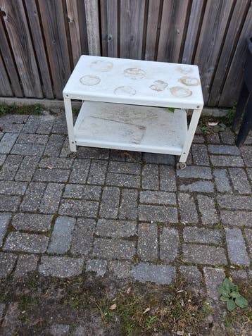 Witte Salontafel met wielletjes