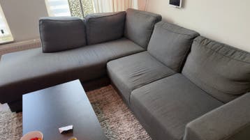 Grijze Hoekbank met Longchair - Comfortabel en Ruim