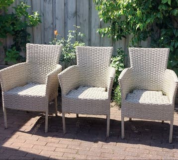 3 Pure Home Collection tuinstoelen, zithoogte 42 cm