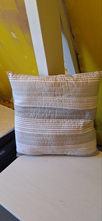 Decoratieve kussenset - Grijs gestreept en effen