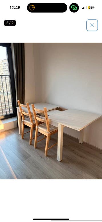Gratis af te halen: uitschuifbare Eettafel zonder stoelen