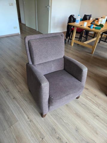 Comfortabele fauteuil - Bruin/grijs gestoffeerd