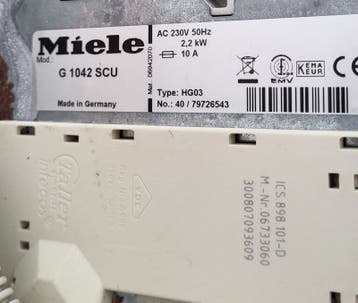 Miele vaatwasser onderdelen