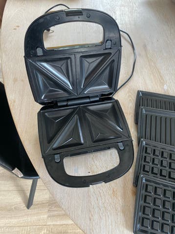 3-in-1 Tosti-, Grill- en Wafelijzer