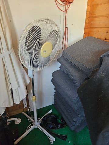 Gebruikte statiefventilator - werkt nog perfect!