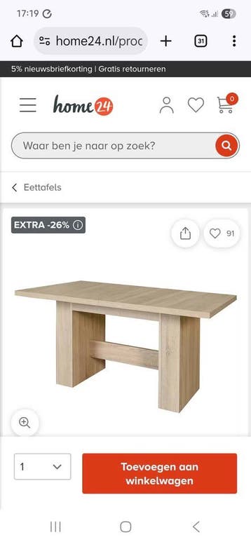 Gratis Uitschuifbare Eettafel: 1,40 tot 3 meter