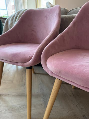 Roze kuipstoel eetstoelen
