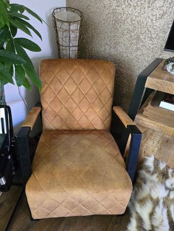 Comfortabele fauteuil met ruitpatroon 2.stuks