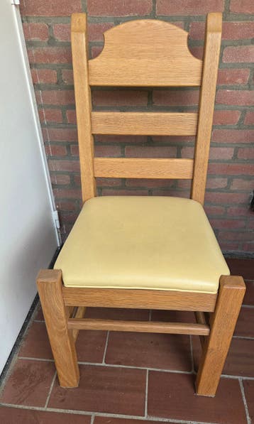 Houten kamerstoel eiken 4 stuks gratis