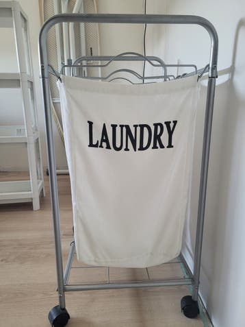 Gratis wasmand 2x katoenen zak
