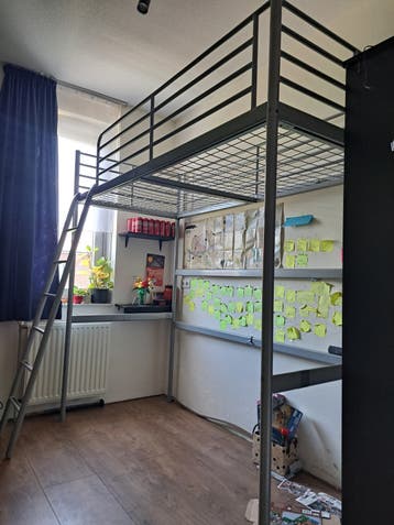 Metalen hoogslaper 200x90 Ikea Svarta