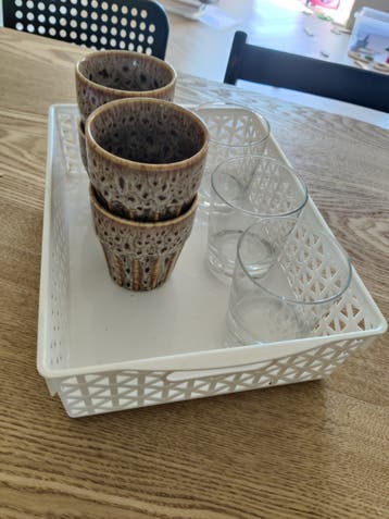 Glazen en mokken gratis